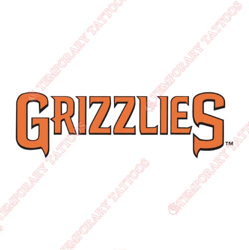Fresno Grizzlies Customize Temporary Tattoos Stickers NO.8161